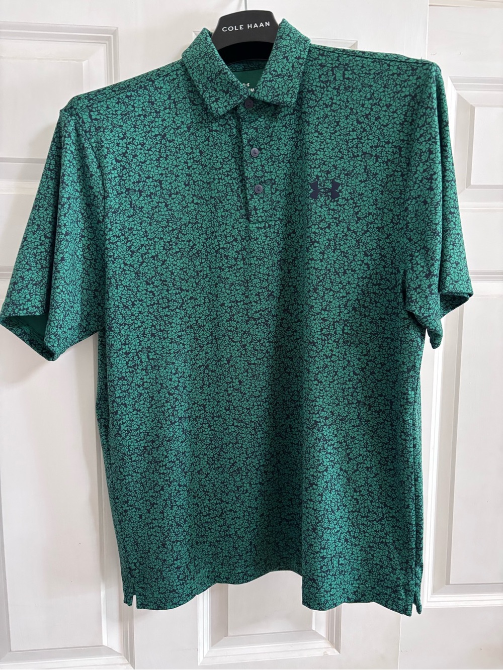 Under Armour Men’s Teal Green Micro-Print Polo